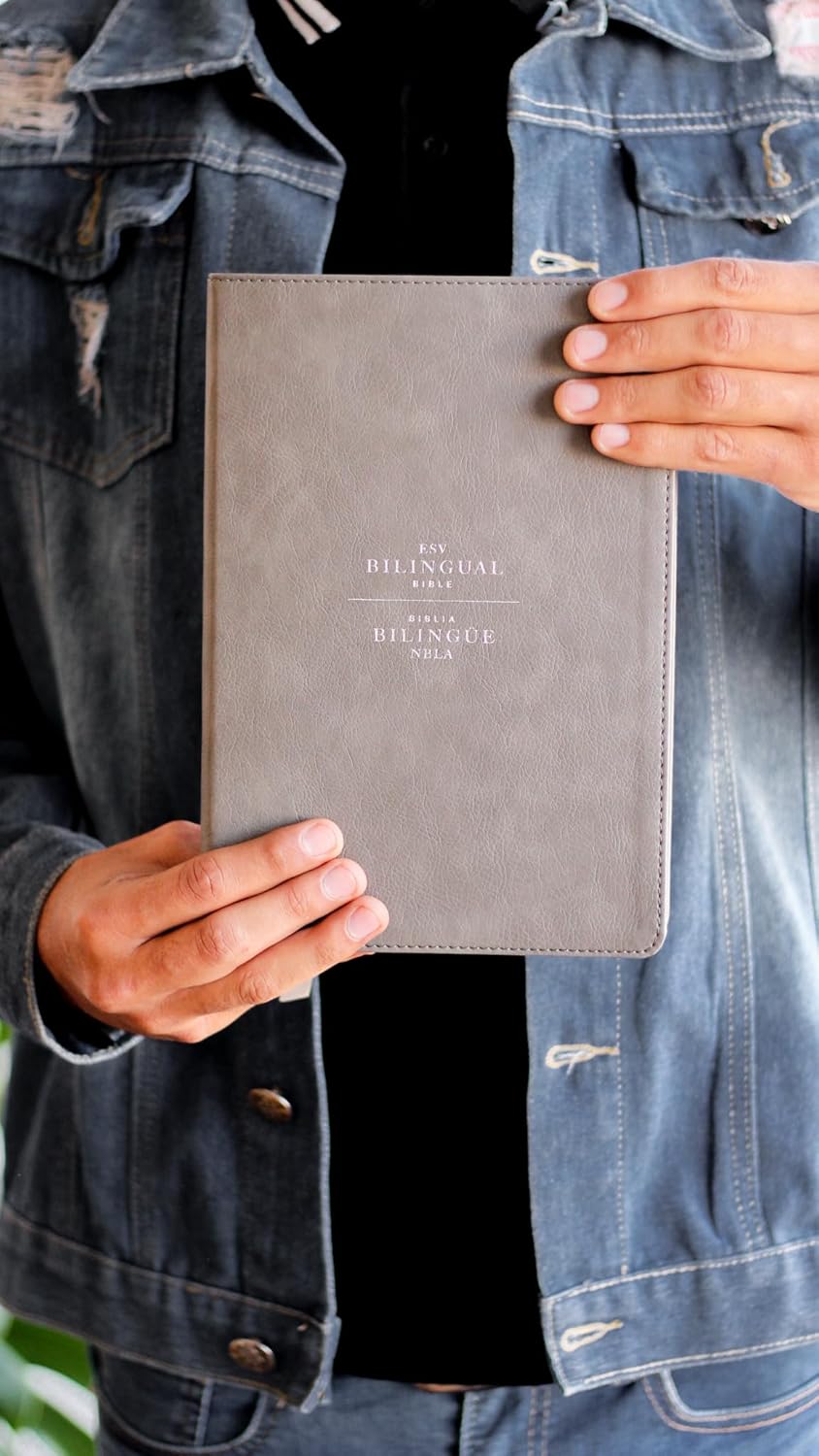 ESV/NBLA, Bilingual Bible, Leathersoft, Grey