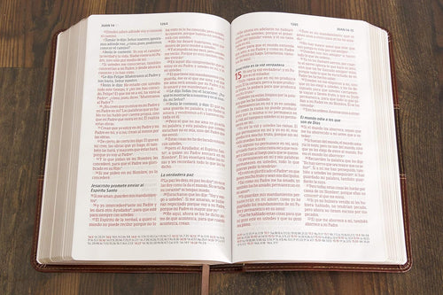Biblia Peshitta. Símil piel, caoba duotono