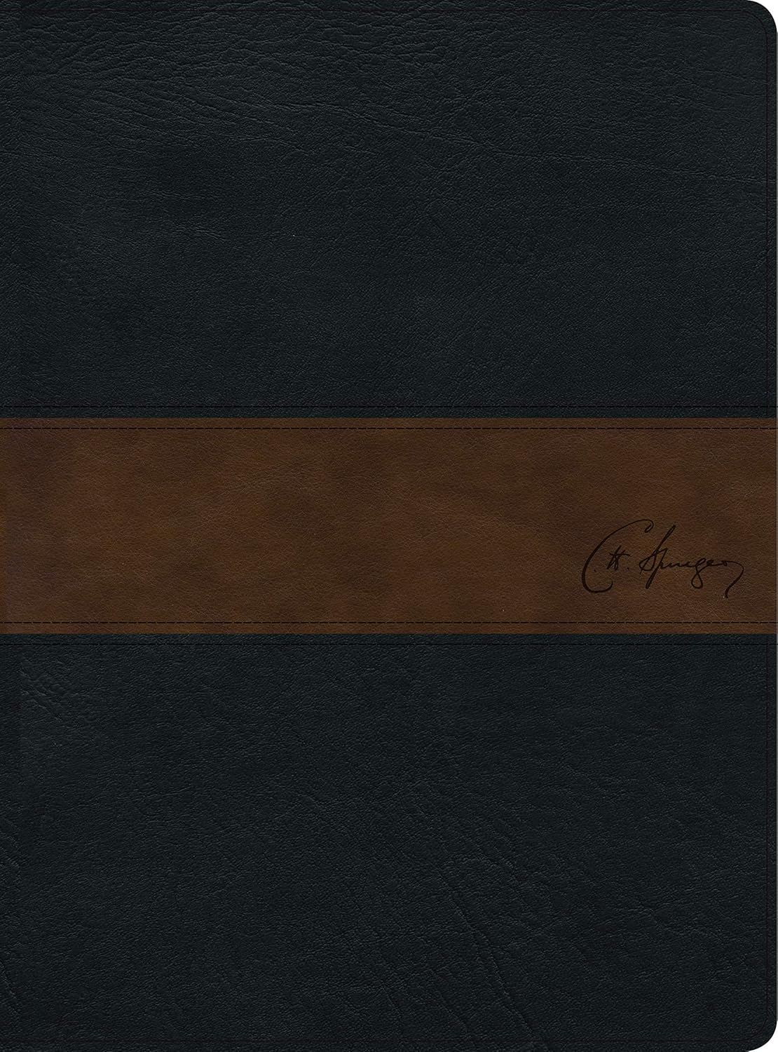 RVR 1960 Biblia de estudio Spurgeon, negro/marrón símil piel