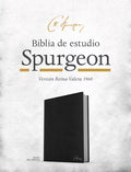 RVR 1960 Biblia de estudio Spurgeon, negro piel genuina